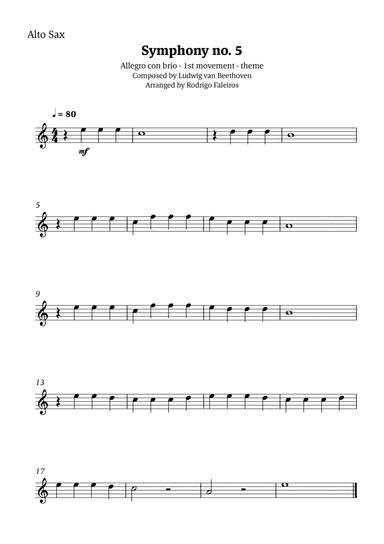 Symphony no. 5 - 1st movement (theme)