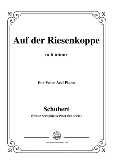 Schubert-Auf der Riesenkoppe(On the Giant Peak),D.611,in b minor,for Voice&Piano