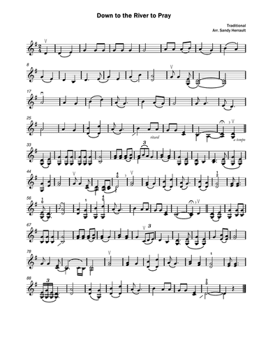 Down to the River to Pray, Solo Violin