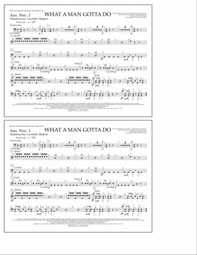 What a Man Gotta Do (arr. Tom Wallace) - Aux. Perc. 1