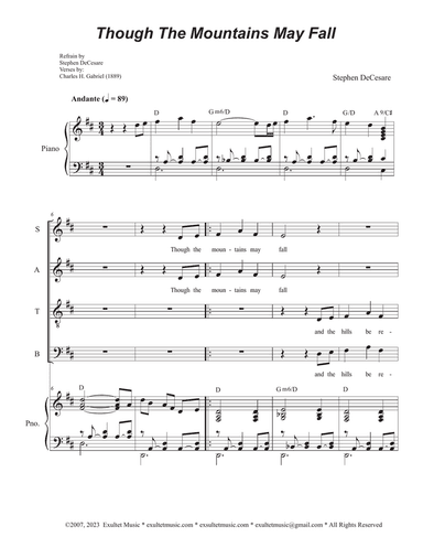 Though The Mountains May Fall (SATB)