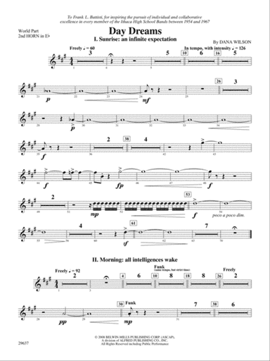 Day Dreams: (wp) 2nd Horn in E-flat