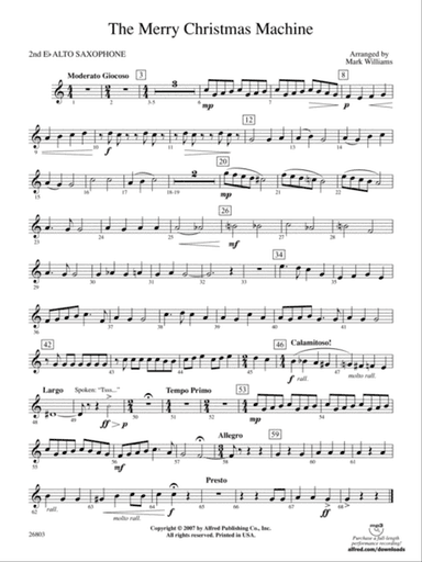 The Merry Christmas Machine: 2nd E-flat Alto Saxophone