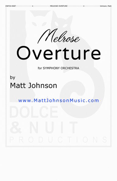Melrose Overture • LARGE Conductor Score • Matt Johnson