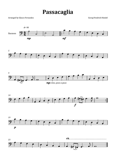 Passacaglia by Handel/Halvorsen - Bassoon Solo