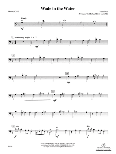 Wade in the Water: 1st Trombone