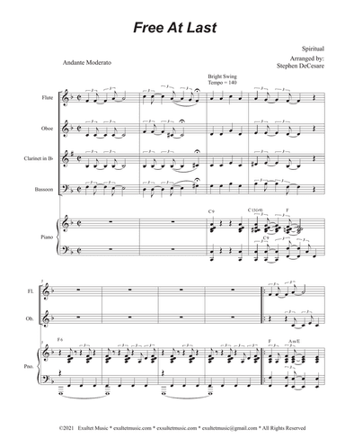 Free At Last (Woodwind Quartet and Piano)
