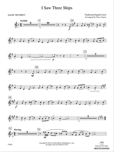 I Saw Three Ships: 2nd B-flat Trumpet