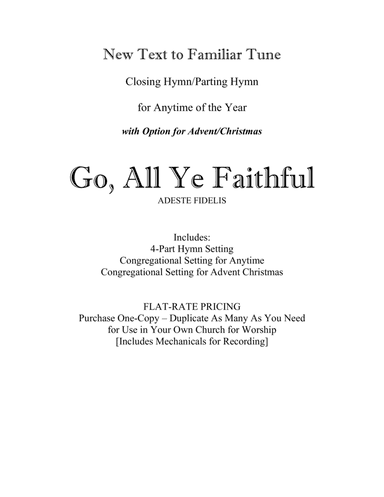 HYMN - "Go, All Ye Faithful"
