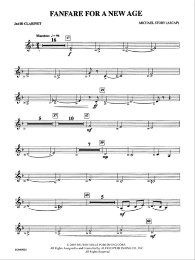 Fanfare for a New Age: 2nd B-flat Clarinet