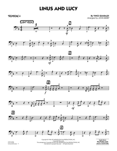 Linus and Lucy (arr. John Berry) - Trombone 4