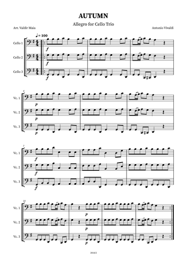 Autumn - The Four Seasons for Cello Trio
