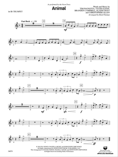 Animal: 1st B-flat Trumpet
