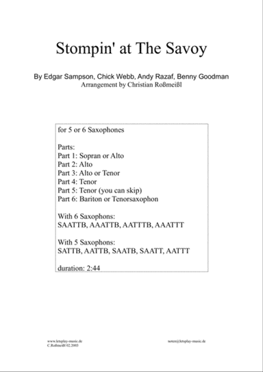 Stompin' At The Savoy