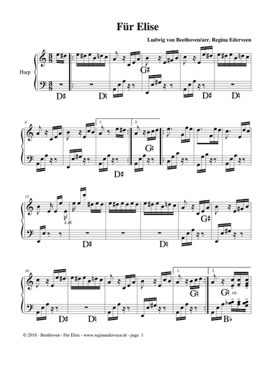 Für Elise - pedal harp solo
