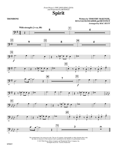 Spirit (from The Lion King 2019) (arr. Mac Huff) - Trombone