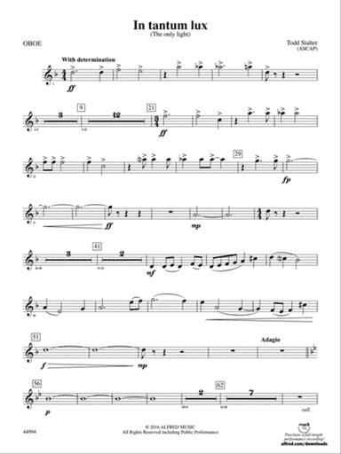 In tantum lux: Oboe