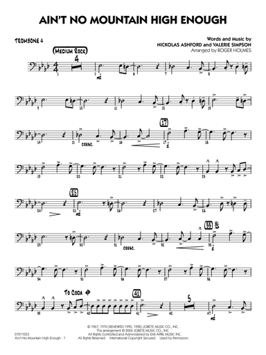 Ain't No Mountain High Enough (arr. Holmes) - Trombone 4