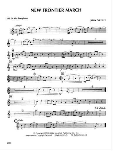 New Frontier March: 2nd E-flat Alto Saxophone