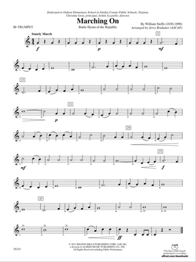 Marching On: 1st B-flat Trumpet