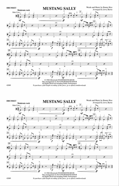 Mustang Sally: Drums