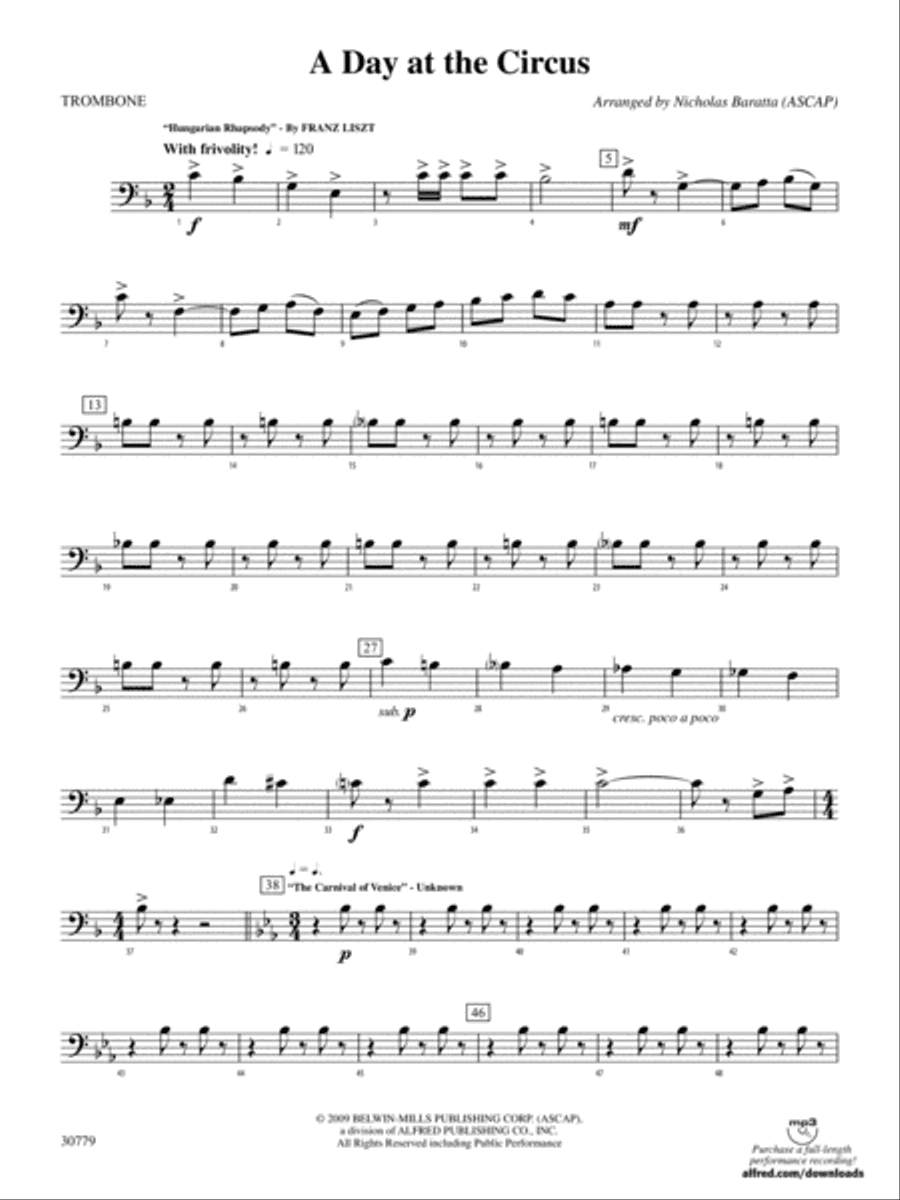 A Day at the Circus: 1st Trombone