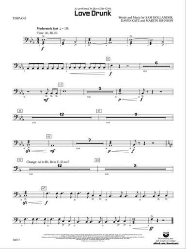 Love Drunk: Timpani