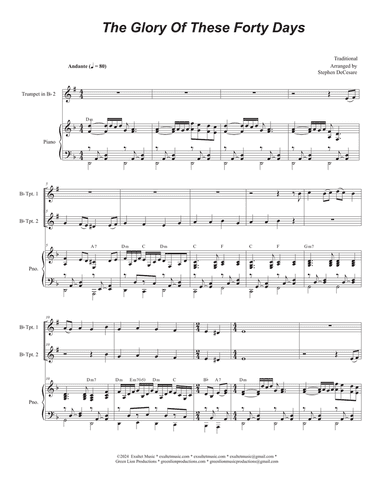 The Glory Of These Forty Days (Duet for Bb-Trumpet)