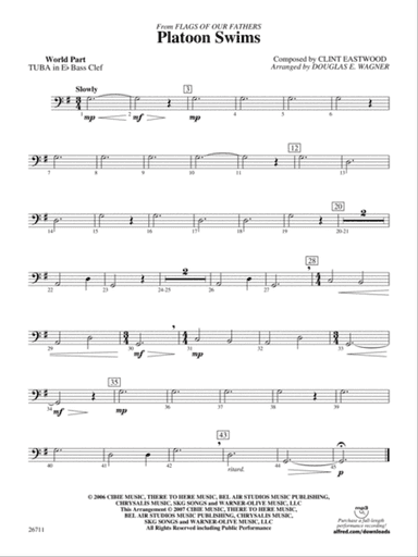 Platoon Swims: (wp) E-flat Tuba B.C.