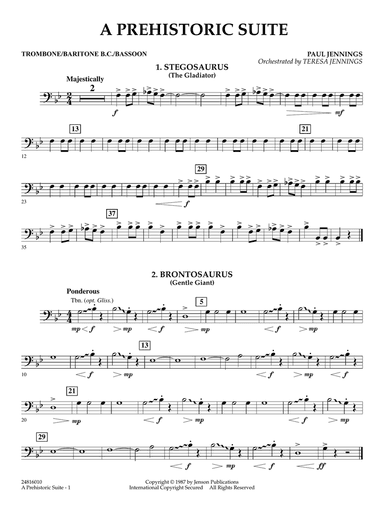 A Prehistoric Suite - Trombone