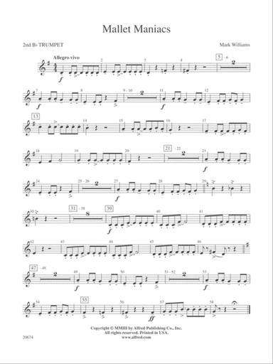 Mallet Maniacs: 2nd B-flat Trumpet