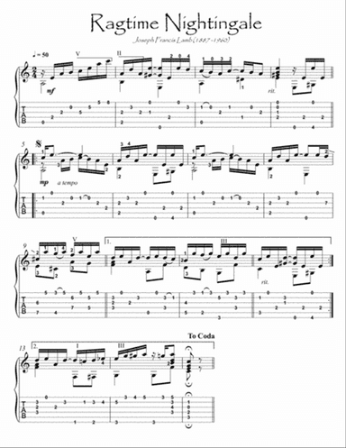 Nightingale Rag fingerstyle guitar
