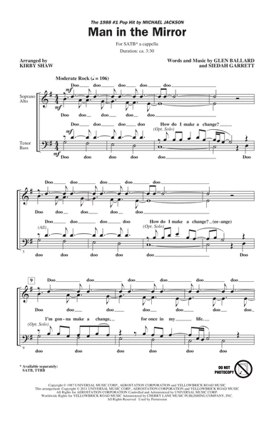 Man In The Mirror (arr. Kirby Shaw)