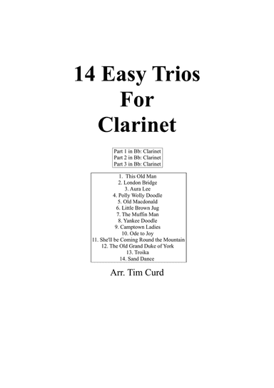 14 Easy Trios For Clarinet