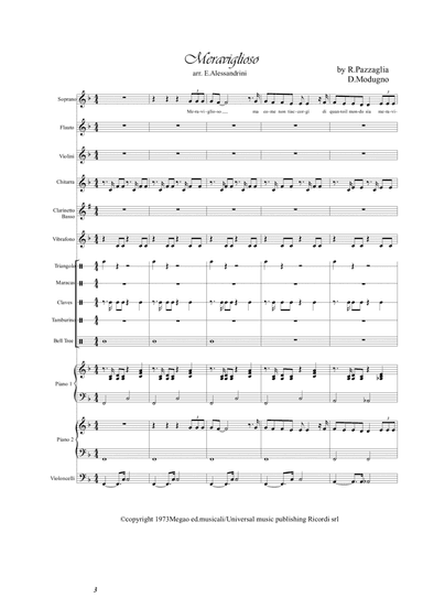 Meraviglioso - Score Only