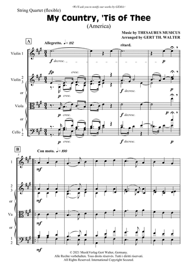 My Country, 'Tis Of Thee (America)
