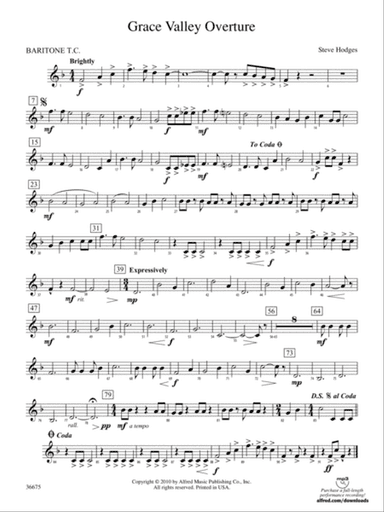 Grace Valley Overture: Baritone T.C.