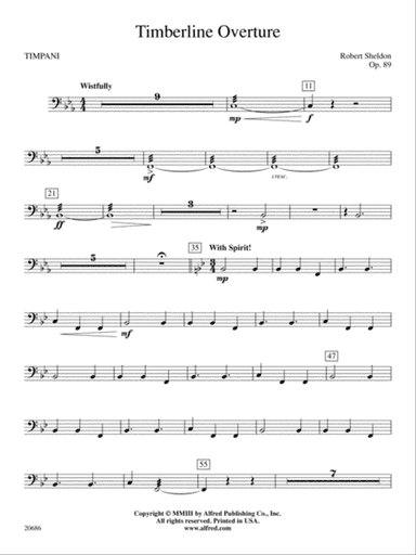 Timberline Overture: Timpani