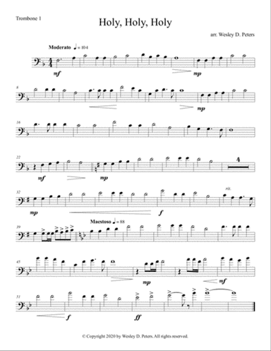 Holy, Holy, Holy (Low Brass Quartet)