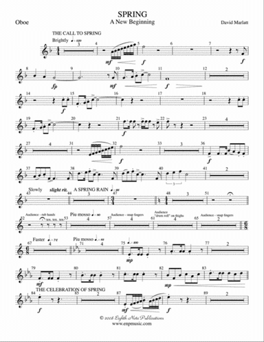 Spring (A New Beginning): Oboe