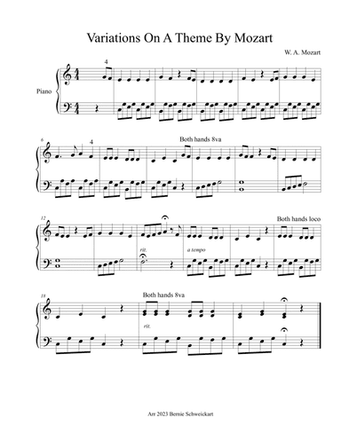 Variations On A Theme By W.A. Mozart