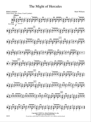 The Might of Hercules: 1st Percussion