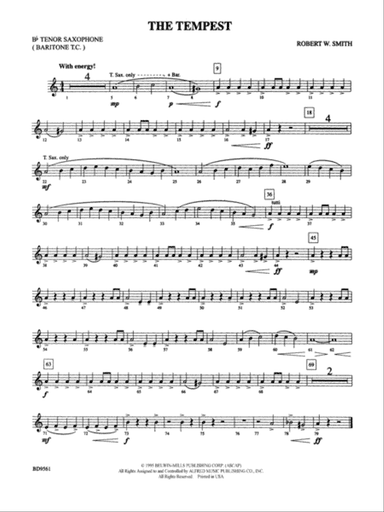 The Tempest: B-flat Tenor Saxophone