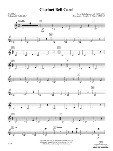 Clarinet Bell Carol: (wp) E-flat Tuba T.C.