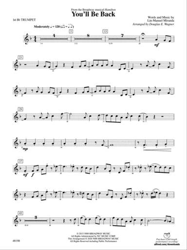 You'll Be Back: 1st B-flat Trumpet