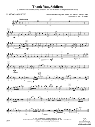 Thank You, Soldiers: E-flat Alto Saxophone