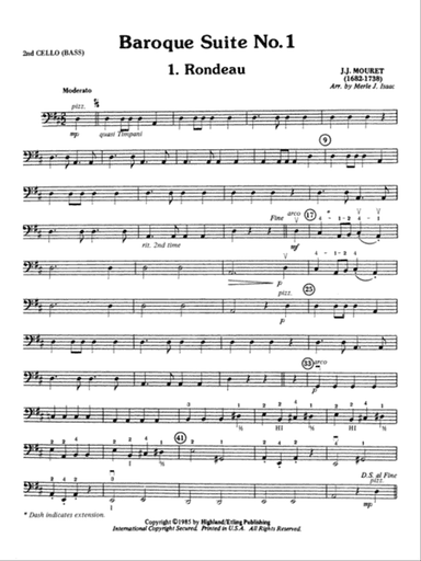 Baroque Suite No. 1: 2nd Cello