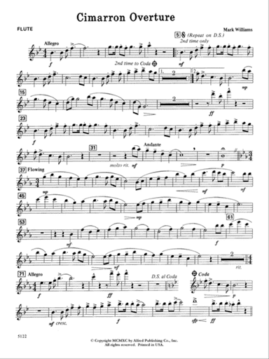 Cimarron Overture: Flute