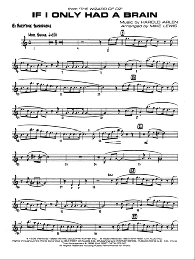 If I Only Had a Brain: E-flat Baritone Saxophone