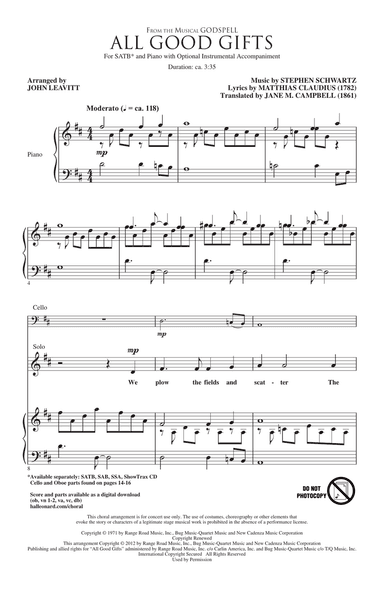 All Good Gifts (arr. John Leavitt)